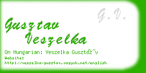 gusztav veszelka business card